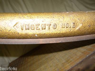Vintage wood & cast iron ingento no 5 paper cutter 