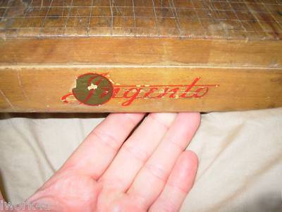Vintage wood & cast iron ingento no 5 paper cutter 
