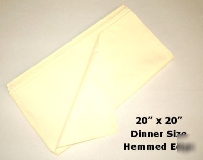 Napkins ivory spun-poly 20 x 20 12 pieces 