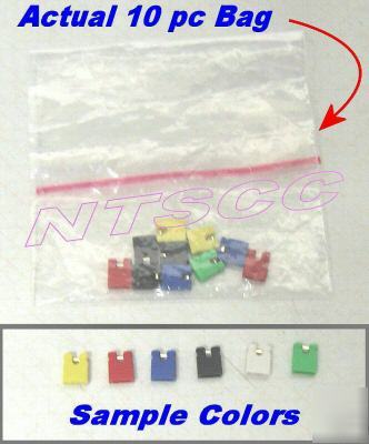 New color jumper 2 pin shorting shunt 10 pc bags