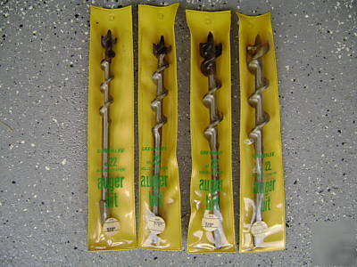 New genuine greenlee-set of 4 auger/drill bits
