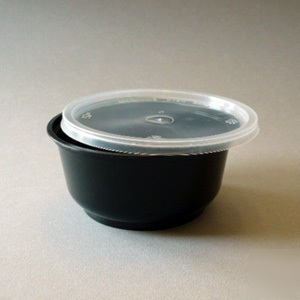 Qty 100 - 16 oz take out bowl containers w/lids