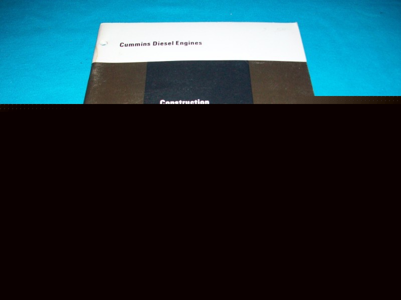 Vintage cummins diesel engines maintenance manual