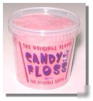 Large candee fluff cup with lid - candy floss