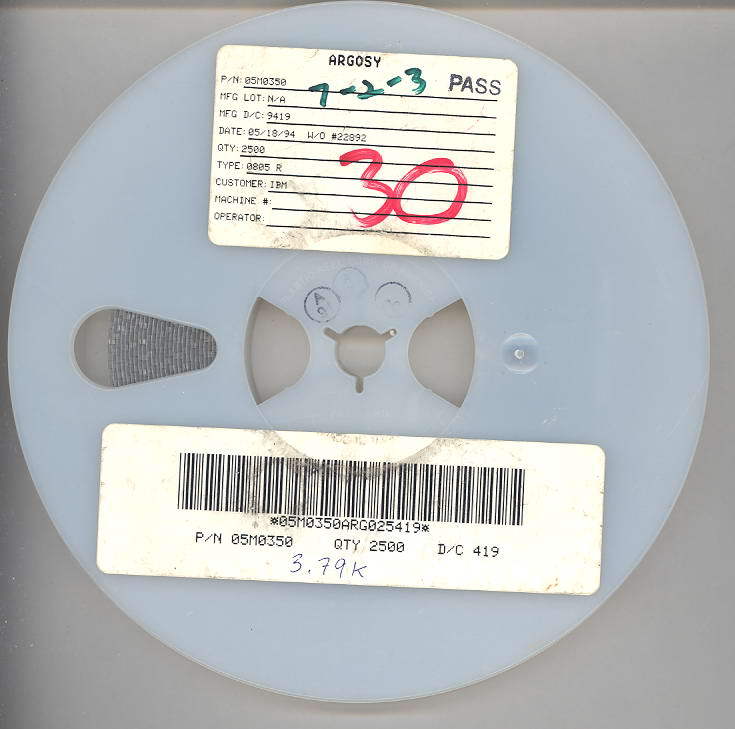 3.79K ohm smt-0805 resistors - partial reel