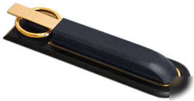 Blue 24KT gold tooled leather library set #A5027