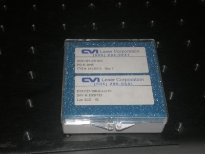 Cvi laser bandpass interference filters, visible 780 nm