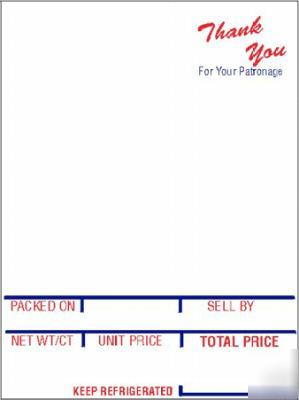Hobart scale labels style SP1500K no safe handling