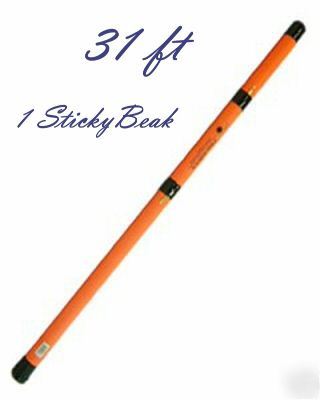 Jackite 31 foot fiberglass pole antenna mast orange