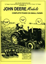 John deere model l la li lu y 62 shop service manual jd