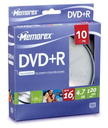 New memorex dvd+r 16X 10 pack spindle