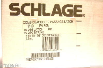 Schlage H110-lev interconnected deadbolt and latch set