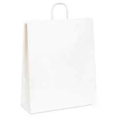Shoplet select white paper shopping bags 16 x 6 x 19 1