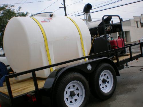 The bandit trailer mounted, hot water pressure washer