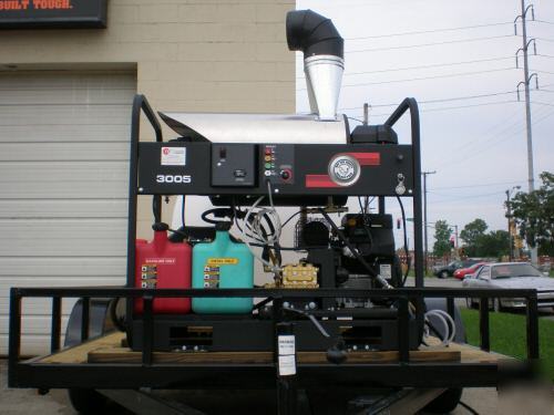 The bandit trailer mounted, hot water pressure washer