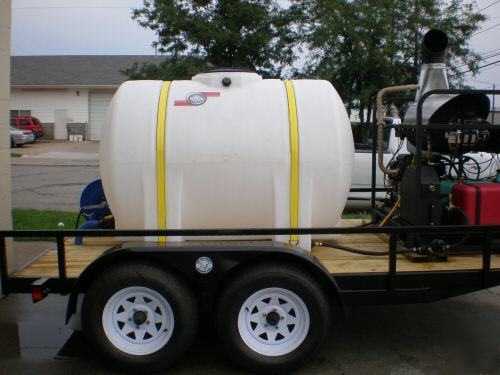 The bandit trailer mounted, hot water pressure washer
