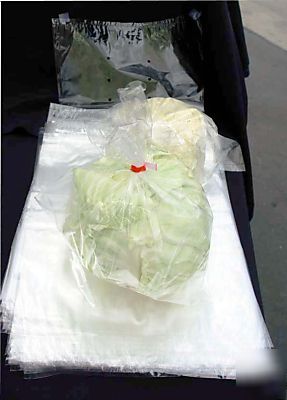1482 11X17 pp clear produce vegetable bags w/ 8 holes