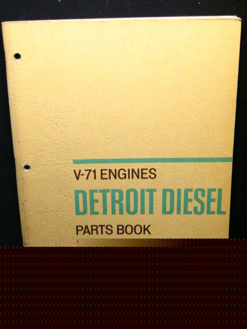 1966 gm diesel V71 v-71 series engine parts manual orig