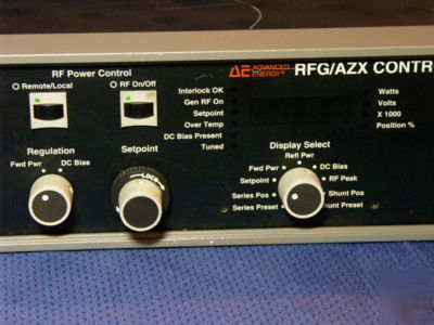 Advanced energy ae rfg / azx control panel 3155050-000A