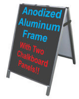 Aluminum a frame sign black chalkboard inserts 24X36