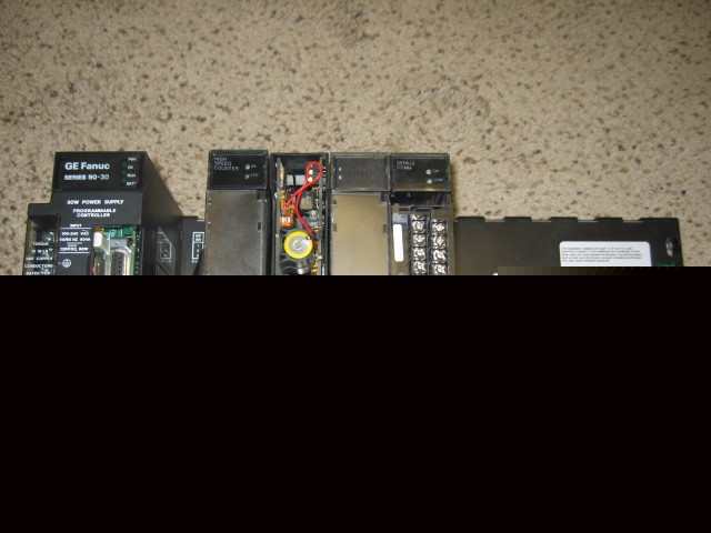 Ge fanuc series 90-30 rack with 4 cards and ps