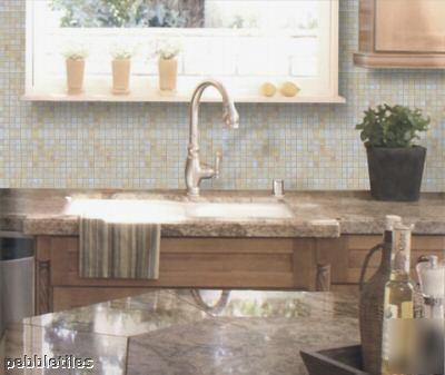 Golden onyx marble mosaic tiles - natural stone 