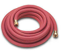 Heavy-duty red rubber hose â€“ 50 ft.