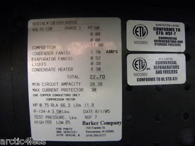 Hsc series barker refrigerated merchandise cooler