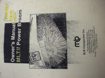 Mlt ii power sweeper broom attachment toro bobcat m-b