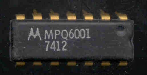 Motorola MPQ6001 independent transistor array ic gold