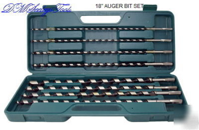 New auger drill bit set 8 pc 18