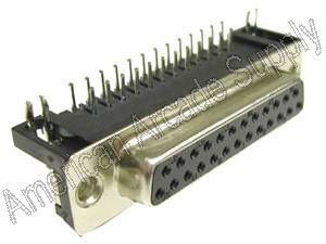 New db-25 female right angle pc mount connector, d-sub