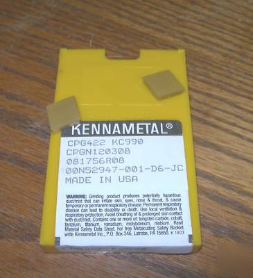 New kennametal carbide inserts CPG422 KC990 20 pcs 