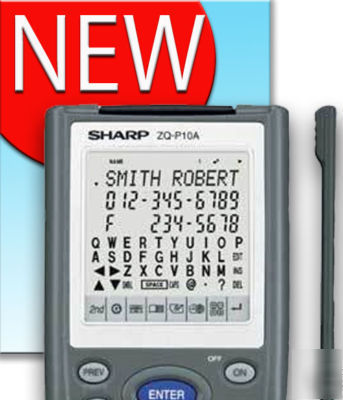 Sharp electronic organiser telephone scheduler currency