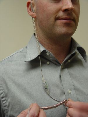Spybud headset for motorola business class radios