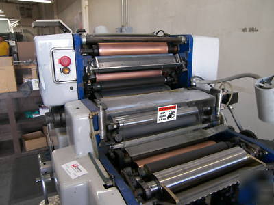 Whitacre envelope press, 2 color, conveyor, halm jet