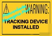 12 vinyl tracking warning vending labels free shipping
