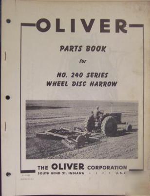 1950S oliver 240 series disk harrows parts manual