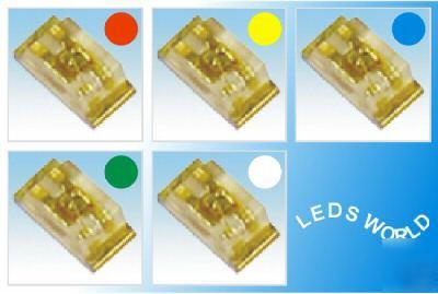 40 each of 0603 smd red,yellow,blue,green,white led