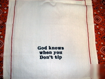 Bartender bar mop towel, funny