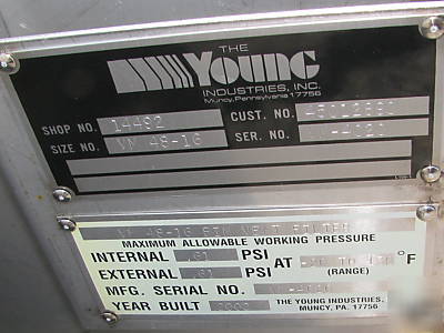 Blender vertical ss 2800 cu ft hopper bin tank tub type