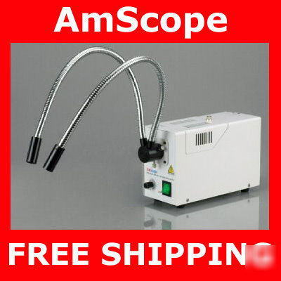 Fiber optic y-shape dual light microscope illuminator
