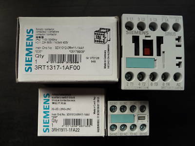 Siemens sirius contactor 3RT1317-1AF00 + aux block 