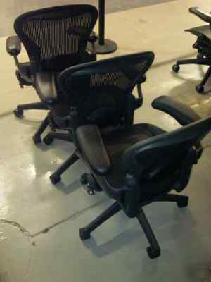 *aeron*herman miller*chair*black*sizea*fully-adjustable