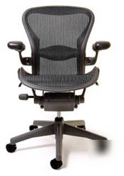 *aeron*herman miller*chair*black*sizea*fully-adjustable