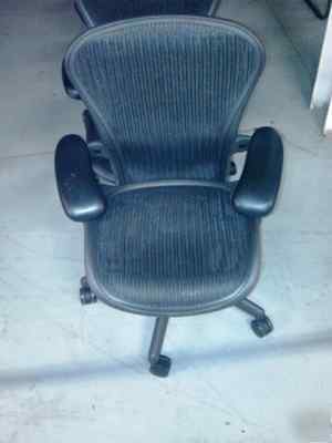 *aeron*herman miller*chair*black*sizea*fully-adjustable