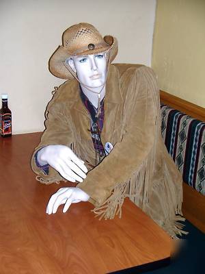 Mannequin- male sitting, western cowboy w/outfit