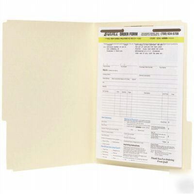 Quill guide-height manila 1-fastener folders; 7-32008