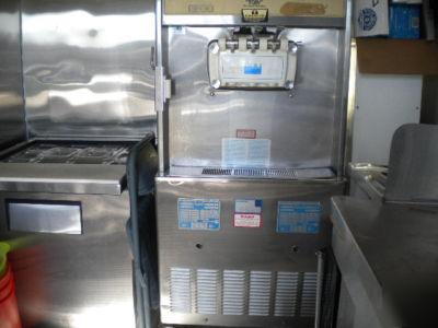Soft serve ice cream truck loaded
