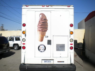 Soft serve ice cream truck loaded